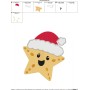 Christmas Santa Hat Starfish Embroidery Design Pattern-2
