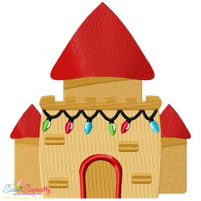 Christmas Castle Embroidery Design