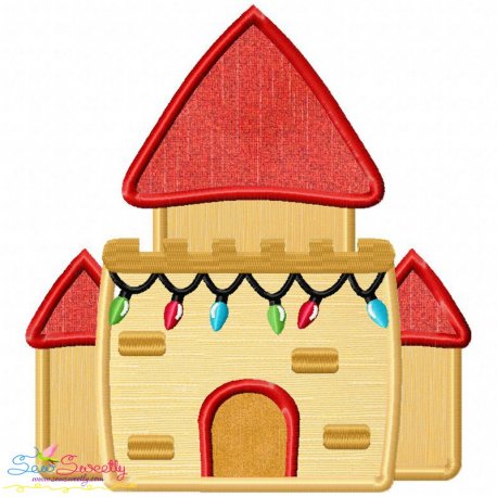 Christmas Castle Applique Design
