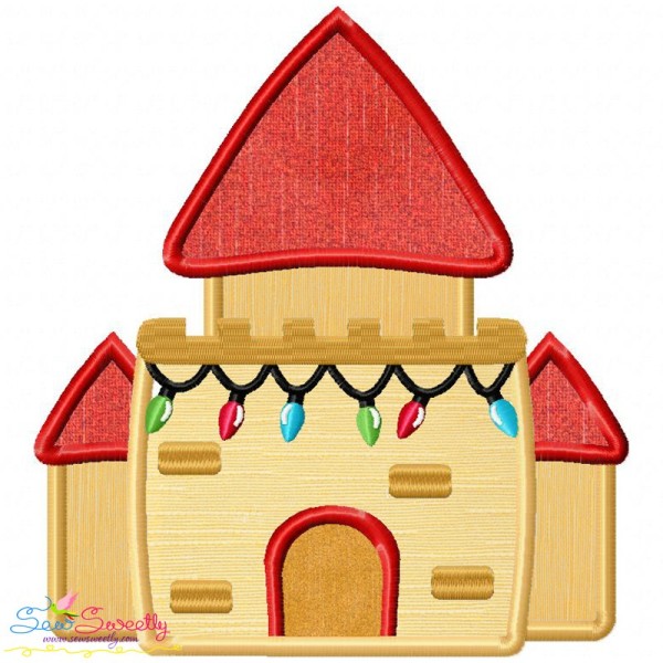 Christmas Castle Applique Design Pattern-1