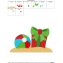Christmas Beach Ball Gift Embroidery Design Pattern-2