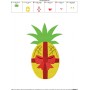 Christmas Pineapple Bow Embroidery Design Pattern-2