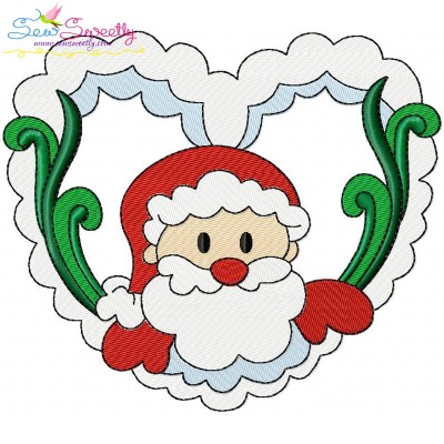 Christmas Frame- Santa-4 Embroidery Design Pattern-1