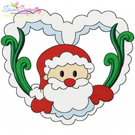 Christmas Frame- Santa-4 Embroidery Design Pattern