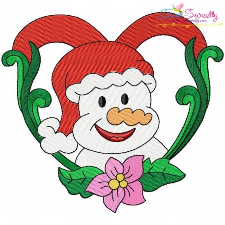 Christmas Frame- Snowman-4 Embroidery Design Pattern