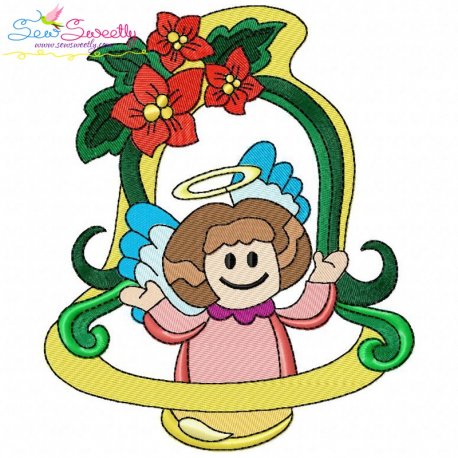 Christmas Frame- Angel Embroidery Design Pattern