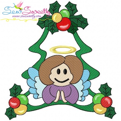 Christmas Frame- Angel-2 Embroidery Design Pattern-1