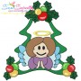 Christmas Frame- Angel-2 Embroidery Design Pattern-1