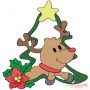 Christmas Frame- Reindeer-3 Embroidery Design Pattern-1