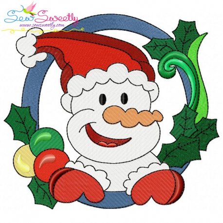 Christmas Frame- Snowman-5 Embroidery Design Pattern