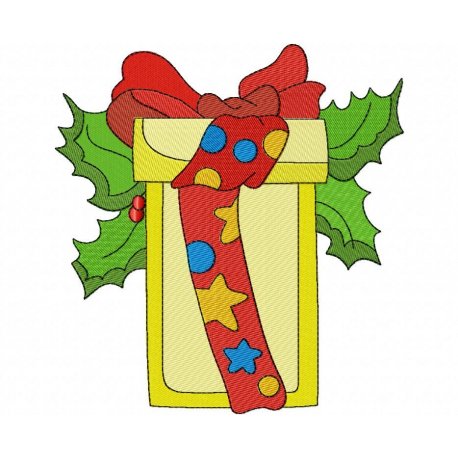 Christmas Gift Embroidery Design Pattern