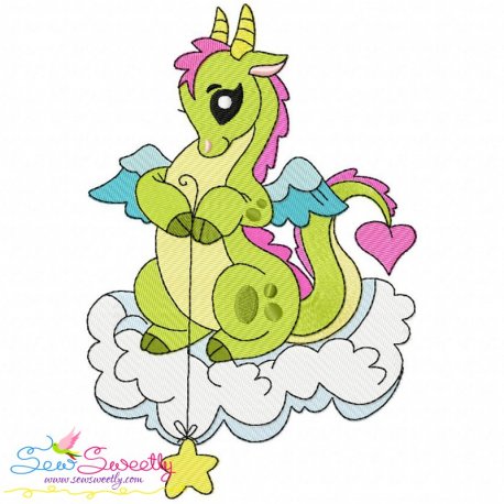 Baby Dragon-2 Embroidery Design Pattern-1