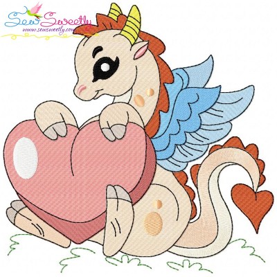 Baby Dragon-3 Embroidery Design Pattern-1