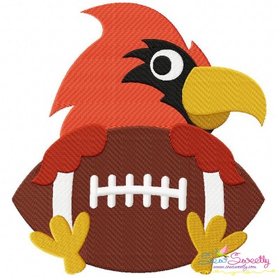 Football Cardinal Mascot Embroidery Design Pattern-1