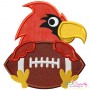 Football Cardinal Mascot Applique Design Pattern-1