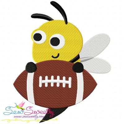 Football Yellow Jacket Mascot Embroidery Design Pattern-1