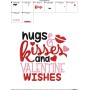Hugs Kisses Embroidery Design Pattern-2
