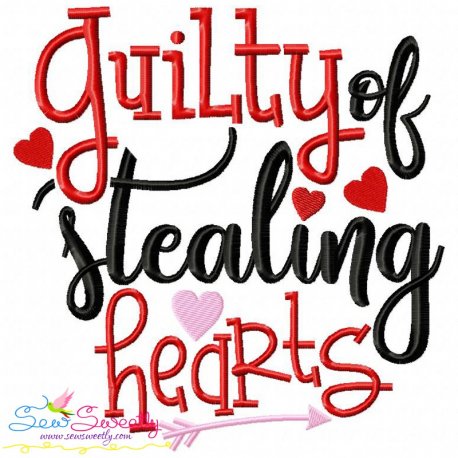 Guilty Stealing Hearts Embroidery Design Pattern