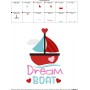 Valentine Dream Boat Embroidery Design Pattern-2