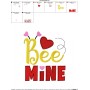 Bee Mine-2 Valentine Embroidery Design Pattern-2