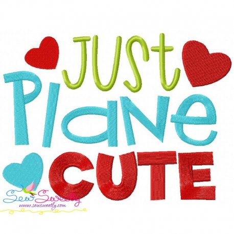 Just Plane Cute Embroidery Design Pattern