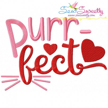 Purrfect Embroidery Design Pattern
