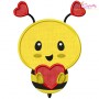 Bee With Heart Applique Design Pattern-1