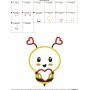 Bee With Heart Applique Design Pattern-2
