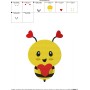 Bee With Heart Embroidery Design Pattern-2
