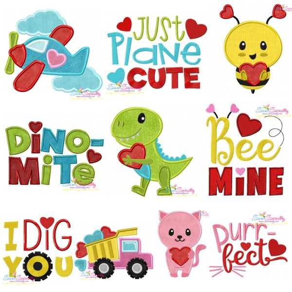 Valentine's Day Embroidery Design Bundle-1