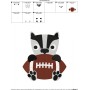 Football Badger Mascot Embroidery Design Pattern-2