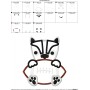 Football Badger Mascot Applique Design Pattern-2