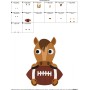 Football Bronco Mascot Embroidery Design Pattern-2