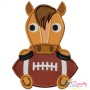 Football Bronco Mascot Applique Design Pattern-1