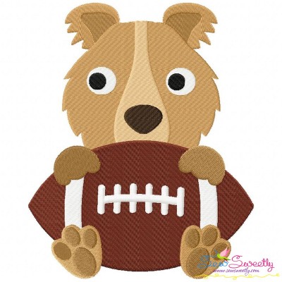 Football Collie Mascot Mascot Embroidery Design Pattern-1