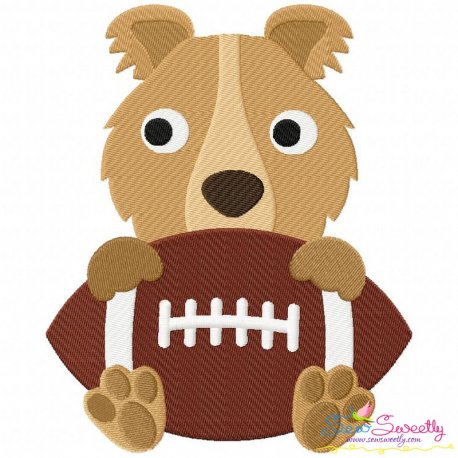 Football Collie Mascot Mascot Embroidery Design Pattern-1