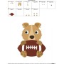 Football Collie Mascot Mascot Embroidery Design Pattern-2