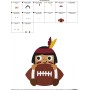Football Indian Mascot Embroidery Design Pattern-2