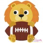 Football Lion Mascot Embroidery Design Pattern-1
