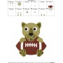 Football Panther Mascot Embroidery Design Pattern-2