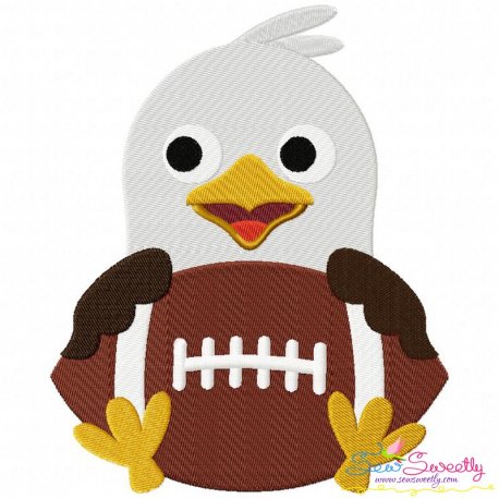 Football Eagle Mascot Embroidery Design Pattern-1