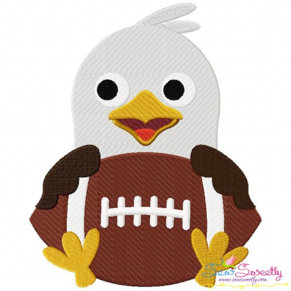 Football Eagle Mascot Embroidery Design Pattern-1