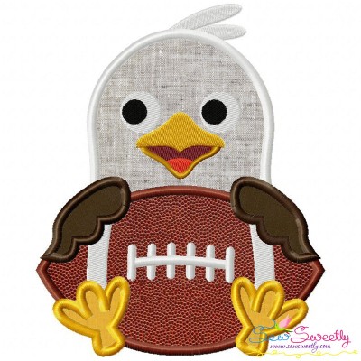 Football Eagle Mascot Applique Design Pattern-1