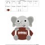Football Elephant Mascot Embroidery Design Pattern-2