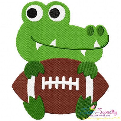 Football Gator Mascot Embroidery Design Pattern-1
