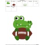 Football Gator Mascot Embroidery Design Pattern-2