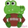 Football Gator Mascot Applique Design Pattern-1