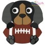 Football Hound Dog Mascot Embroidery Design Pattern-1