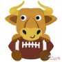 Football Longhorn Mascot Embroidery Design Pattern-1