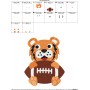 Football Tiger Mascot Embroidery Design Pattern-2